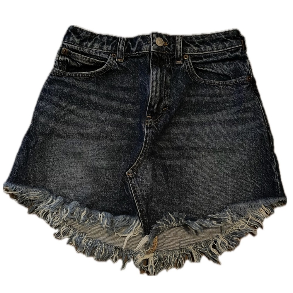 FREE PEOPLE • We The Free • Cotton • Mini • Denim • Jean • Skirt • Zipper • 25 •